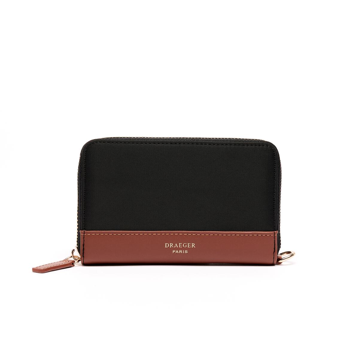 Cartera Mediana de Lona Negro 1