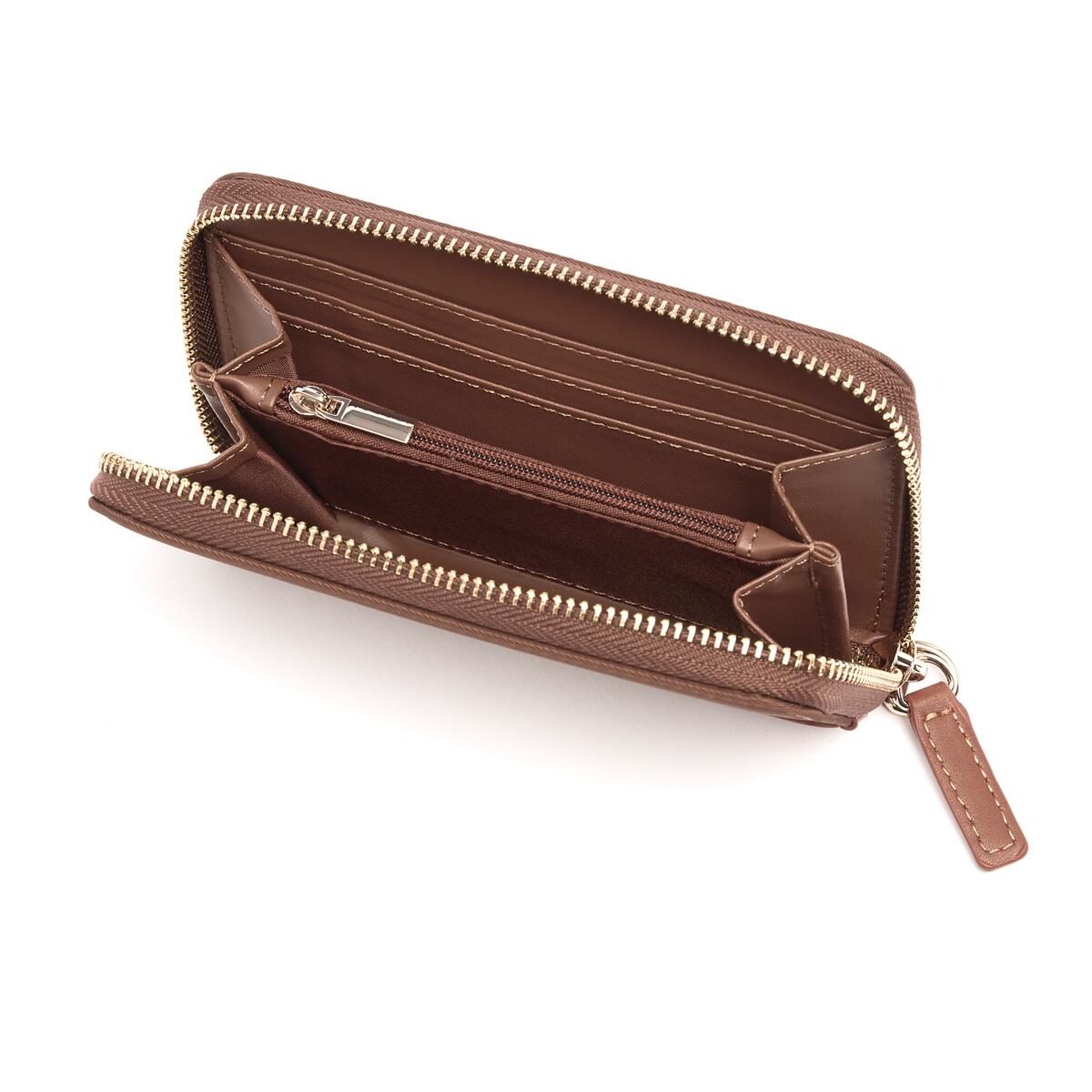 Cartera Mediana de Lona Coñac 3
