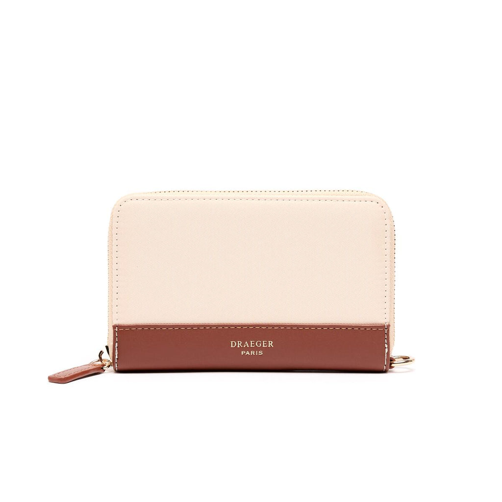 Cartera Mediana de Lona Marfil 1