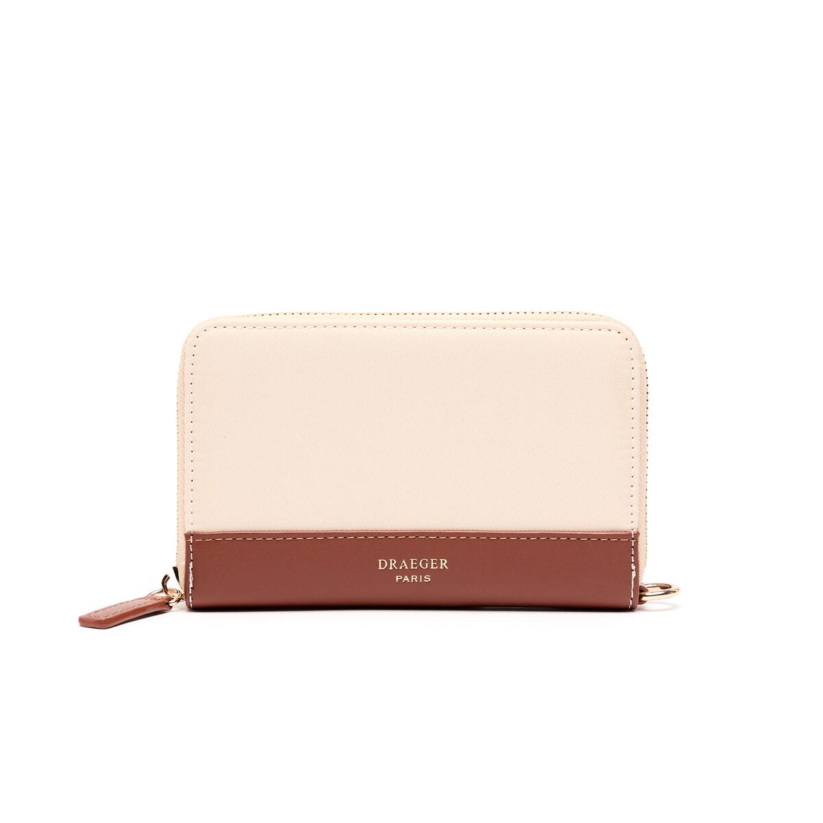 Cartera Mediana de Lona Marfil 1