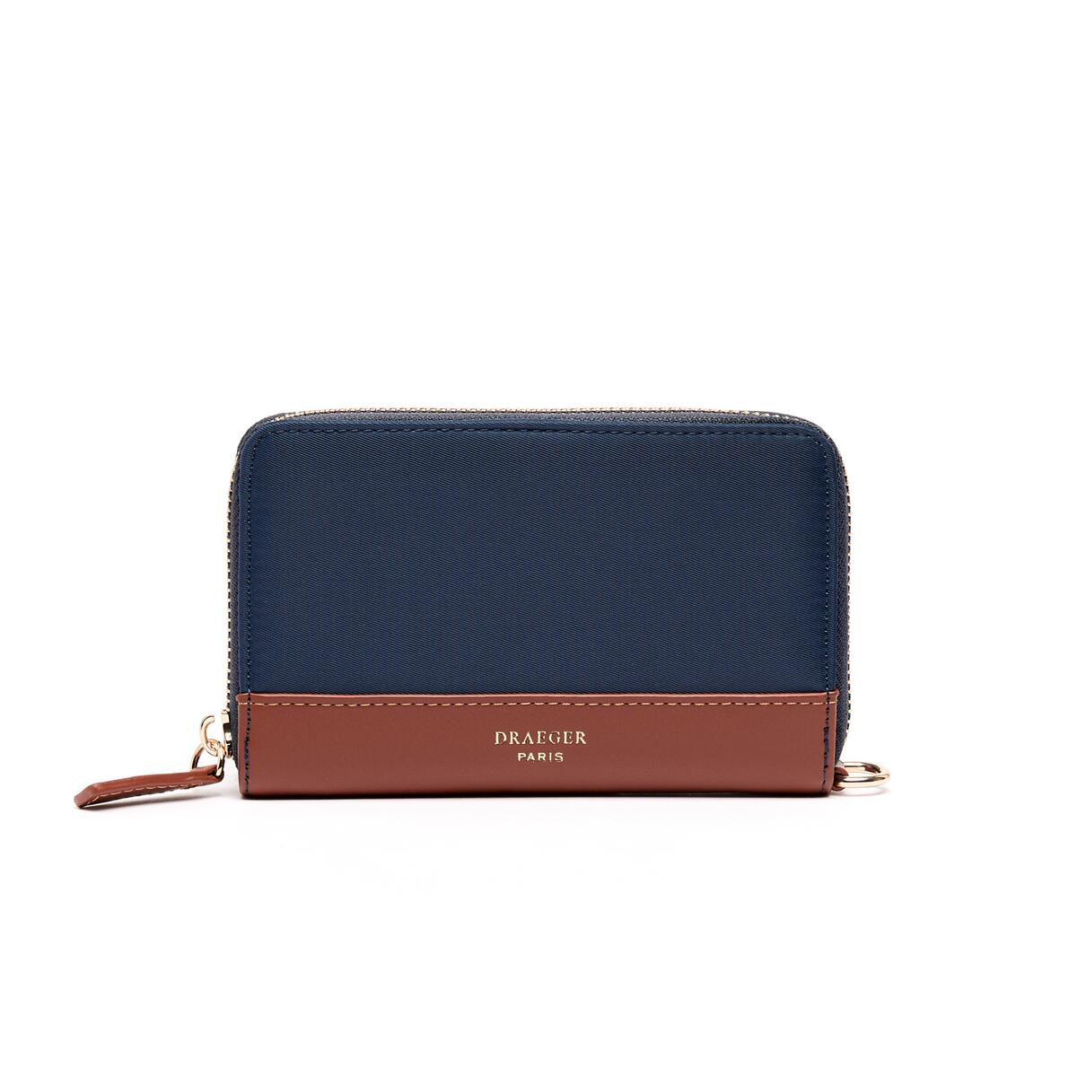 Cartera Mediana de Lona Azul 1