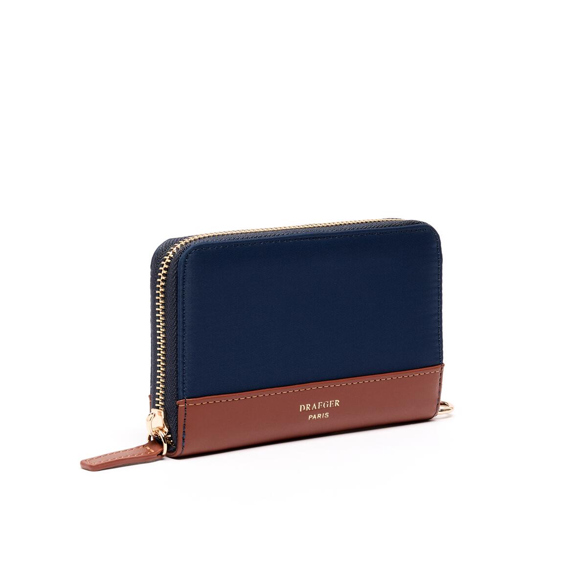 Cartera Mediana de Lona Azul 2