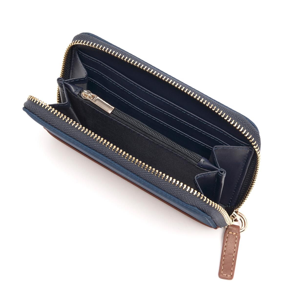 Cartera Mediana de Lona Azul 3