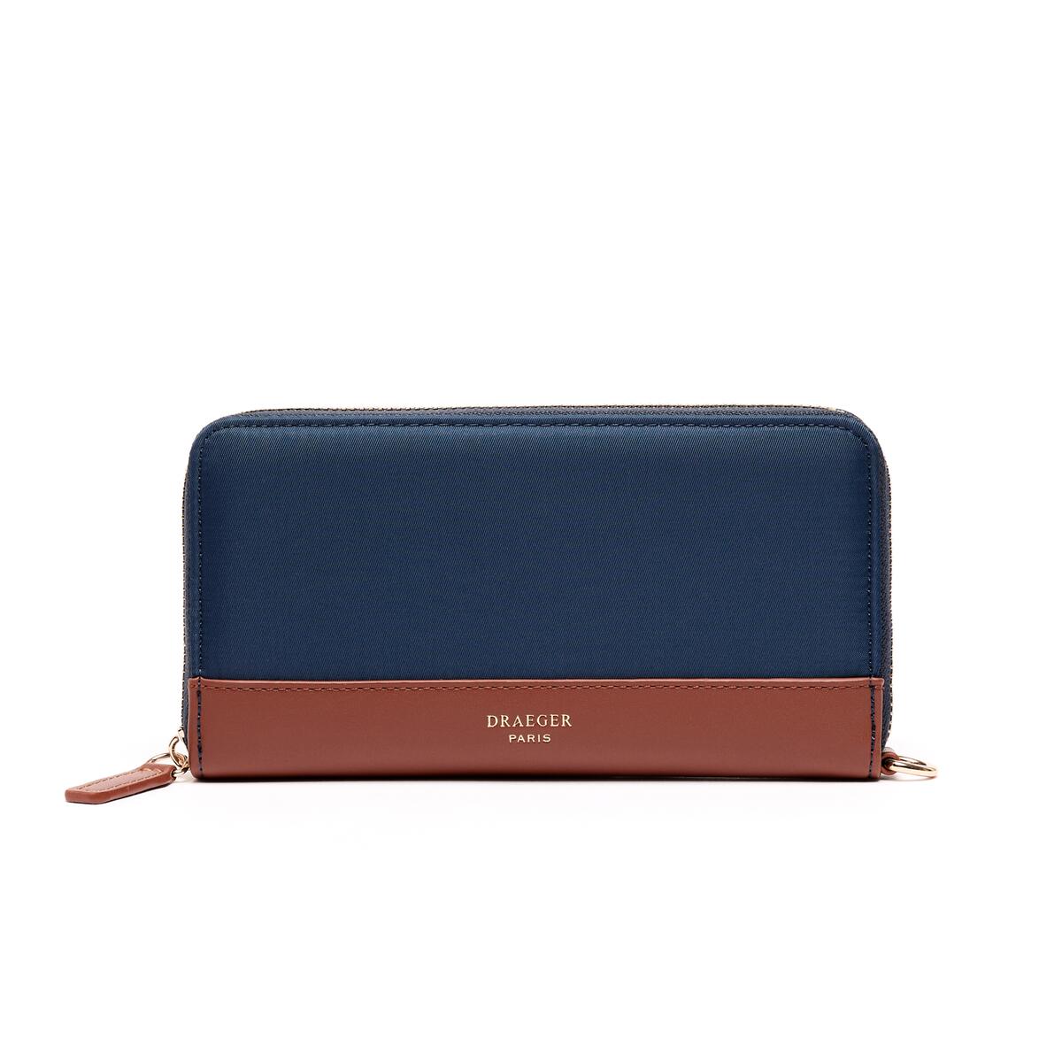 Cartera Grande de Lona Azul 1