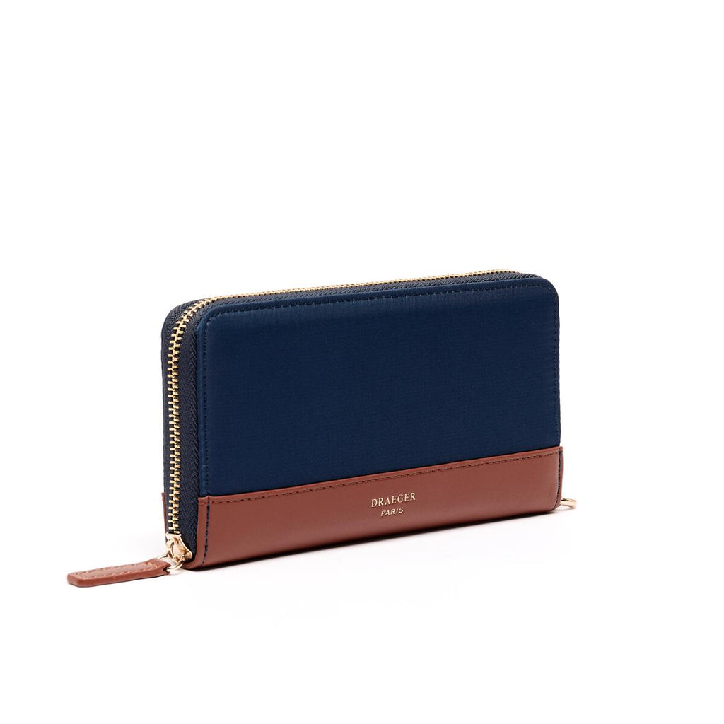 Cartera Grande de Lona Azul 2