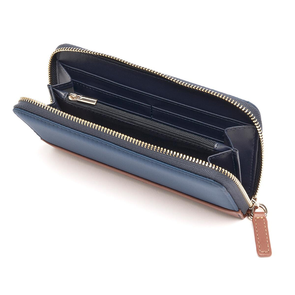 Cartera Grande de Lona Azul 3