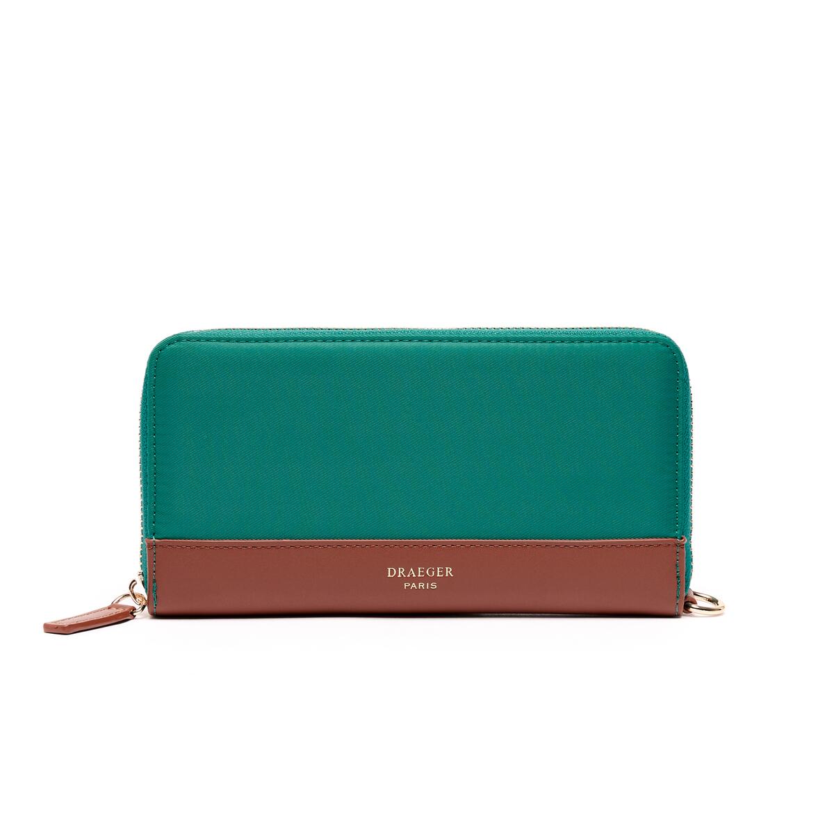 Cartera Grande de Lona Verde 1