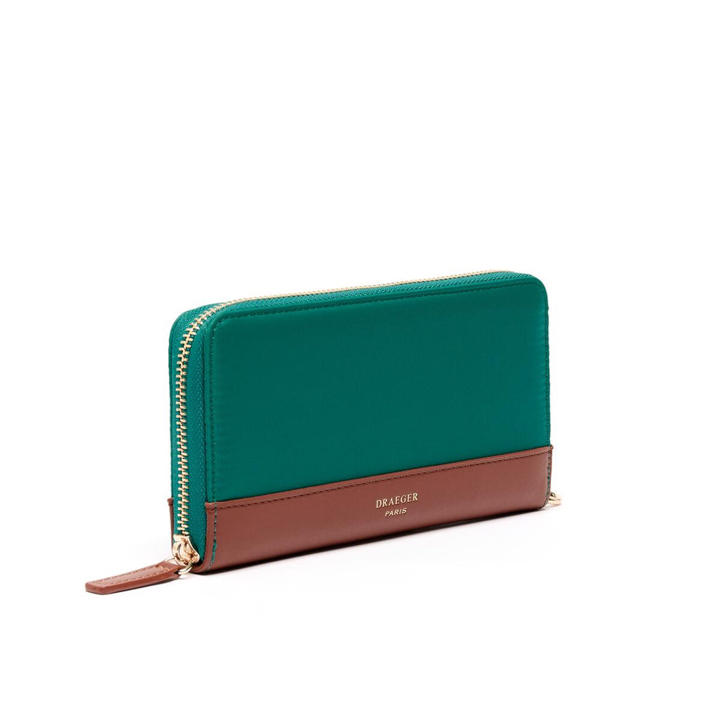 Cartera Grande de Lona Verde 2