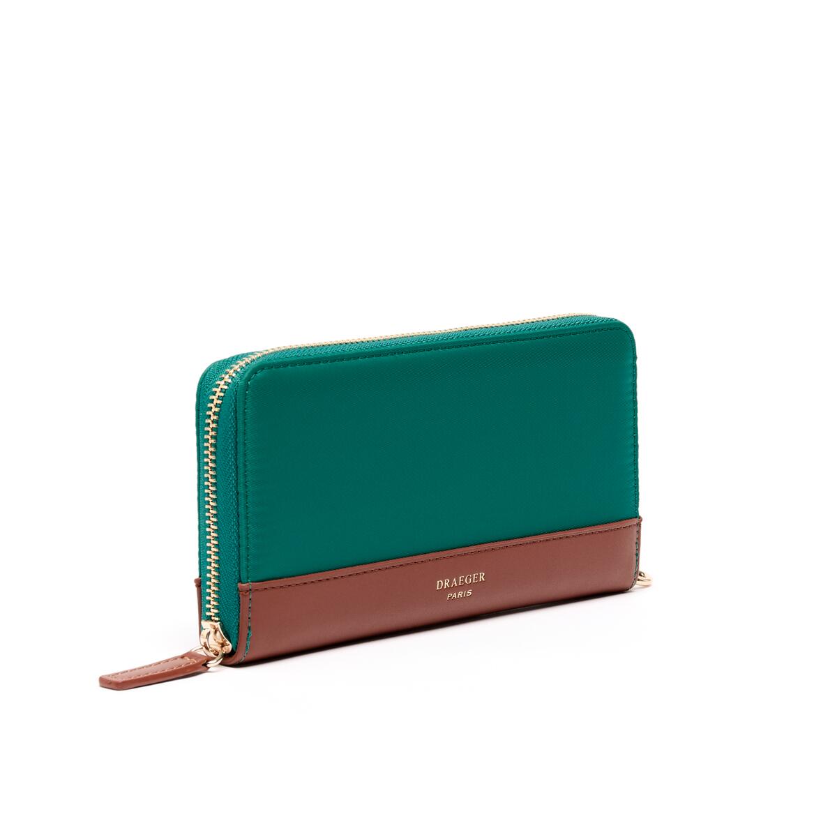 Cartera Grande de Lona Verde 2
