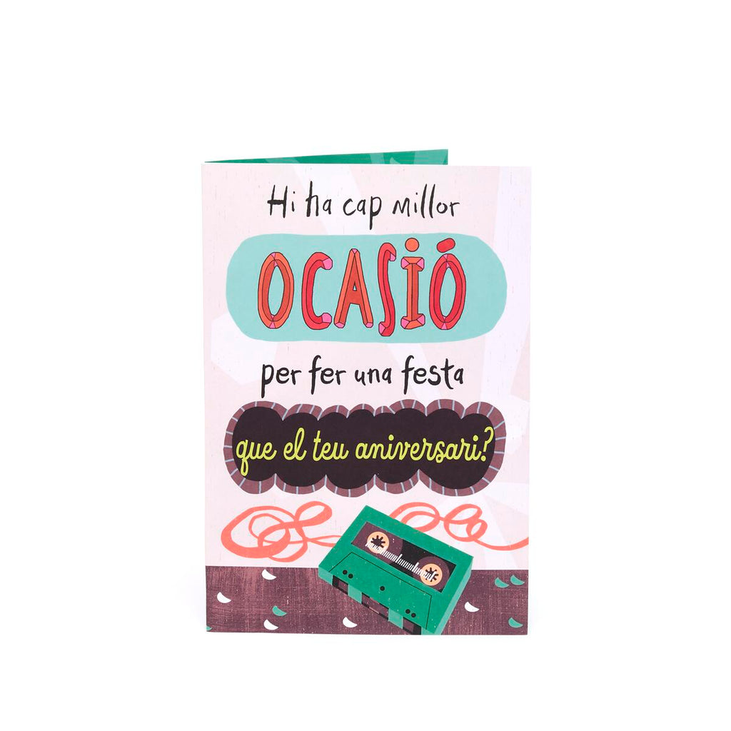 Tarjeta Musical de Cumpleaños Casset (Catalan) 1