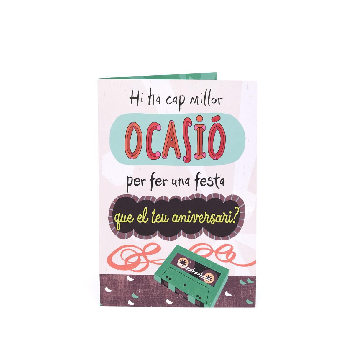 Tarjeta Musical de Cumpleaños Casset (Catalan) 1