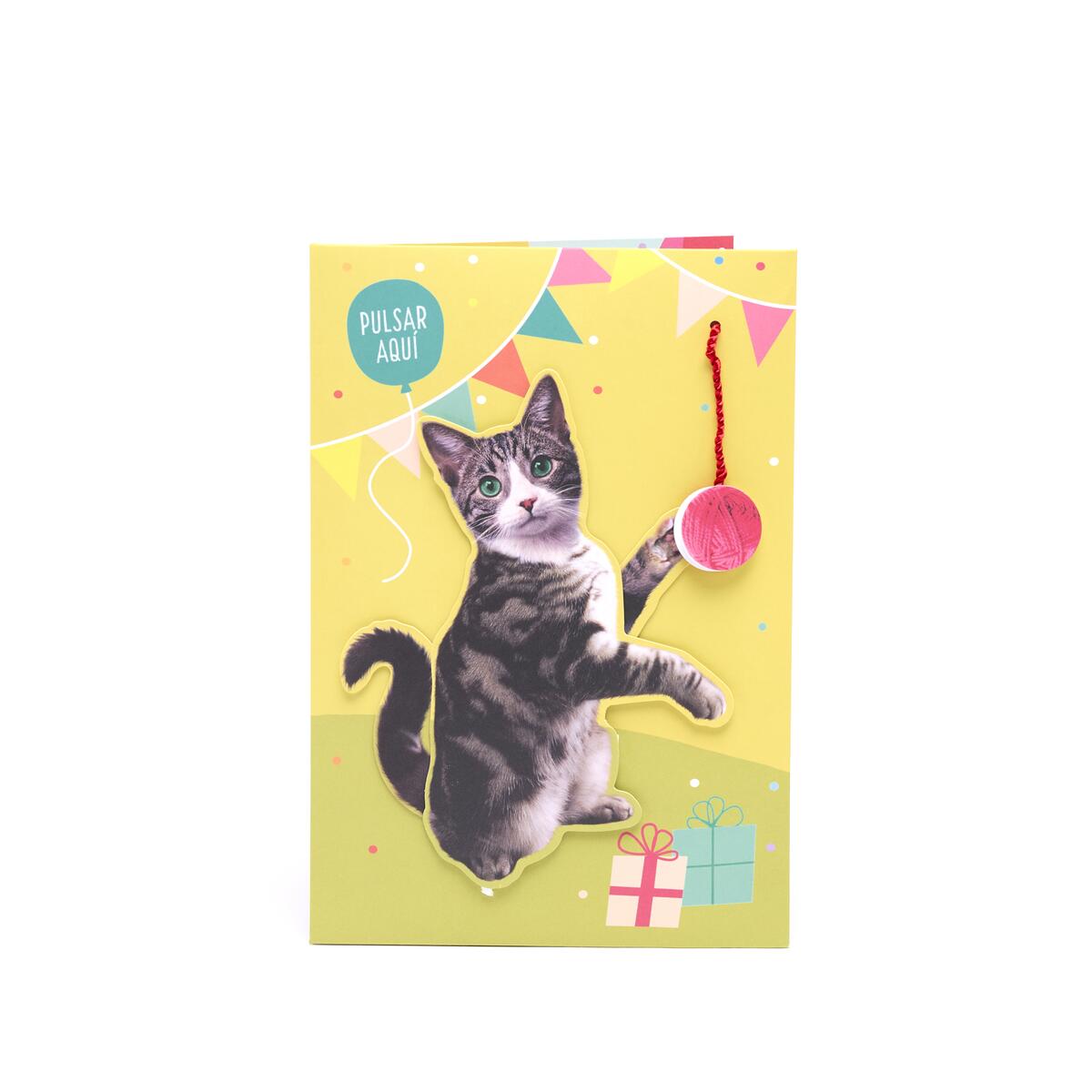 Tarjeta Musical de Cumpleaños Gato 1
