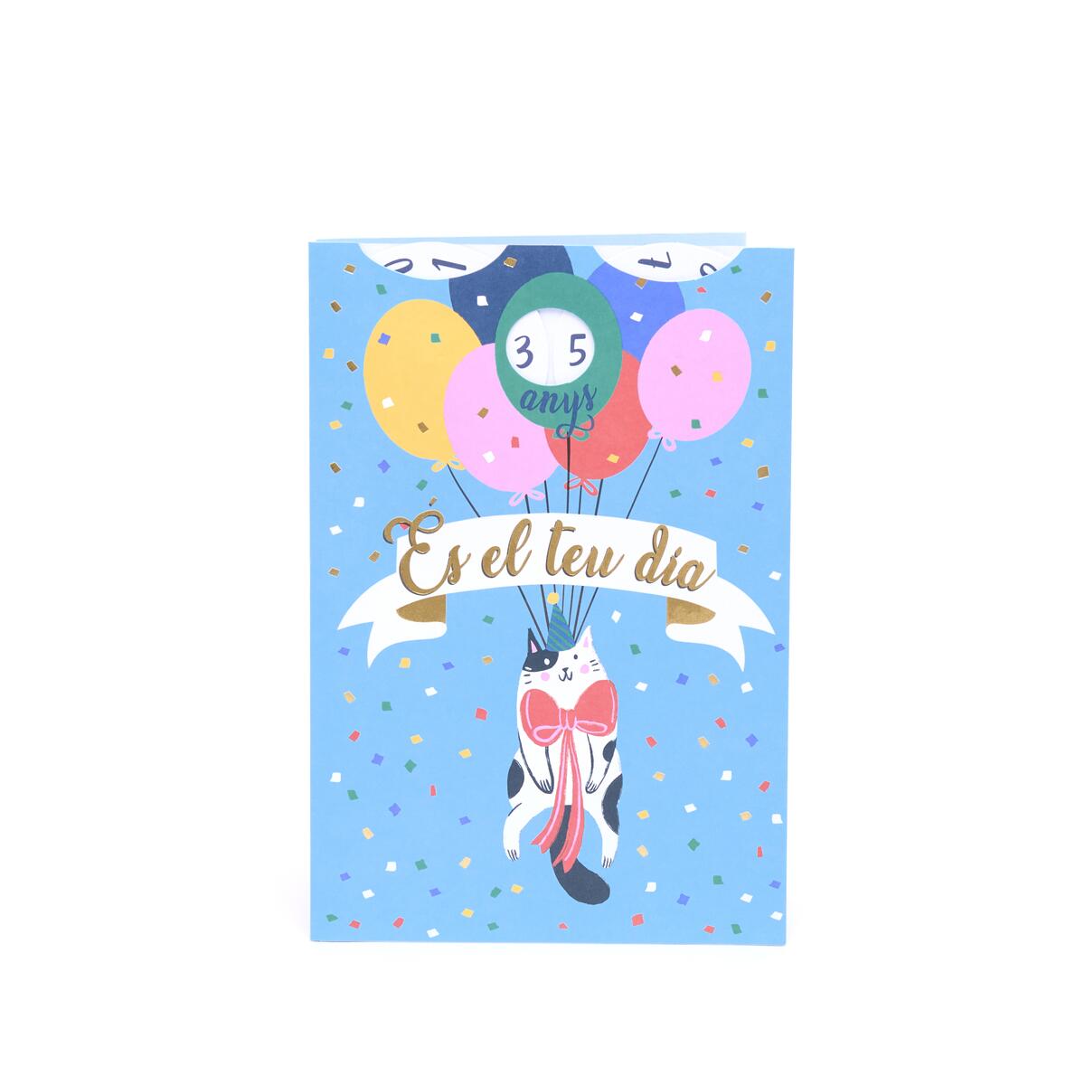 Tarjeta Musical de Cumpleaños Es El Teu Dia (Catalan) 1