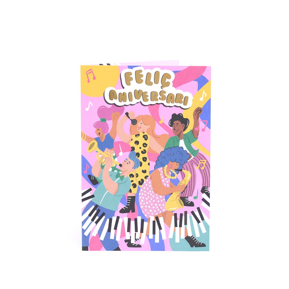 Tarjeta Musical de Cumpleaños Feliç Aniversari (Catalan) 1