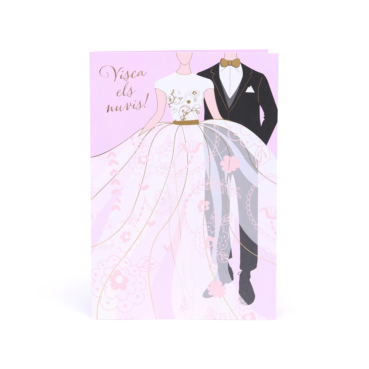 Tarjeta Musical de Boda Visca Els Nuvis (Catalan) 1