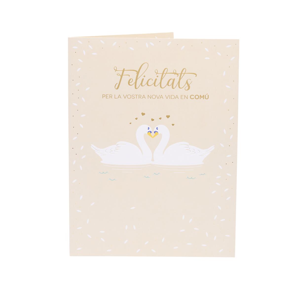 Tarjeta Maxi de Boda Felicitats (catalan) 1
