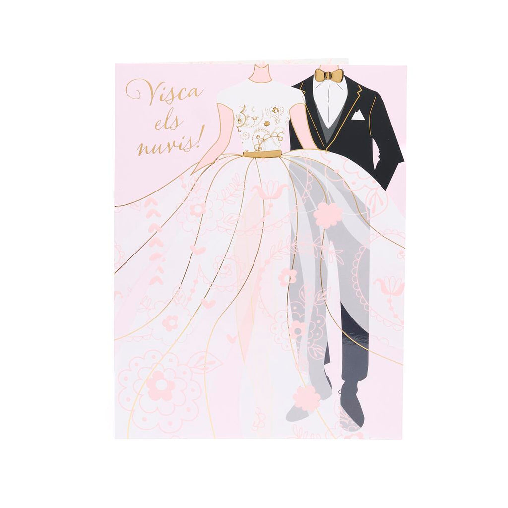 Tarjeta Maxi de Boda Visca Els Nuvis (Catalan) 1